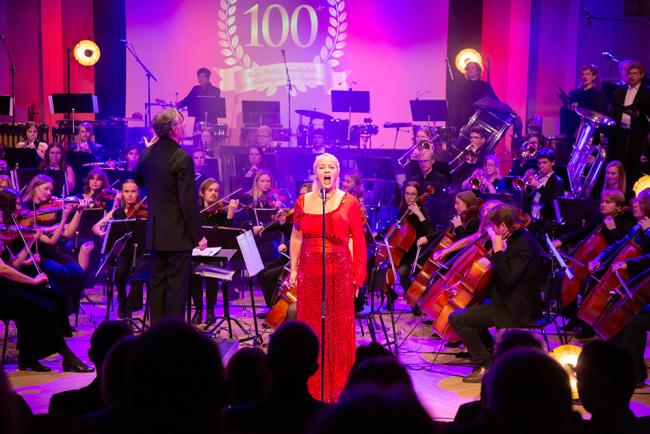 Gästartist Malena Ernman jubileumskonserten 2023 vid Musikhögskolan Ingesund