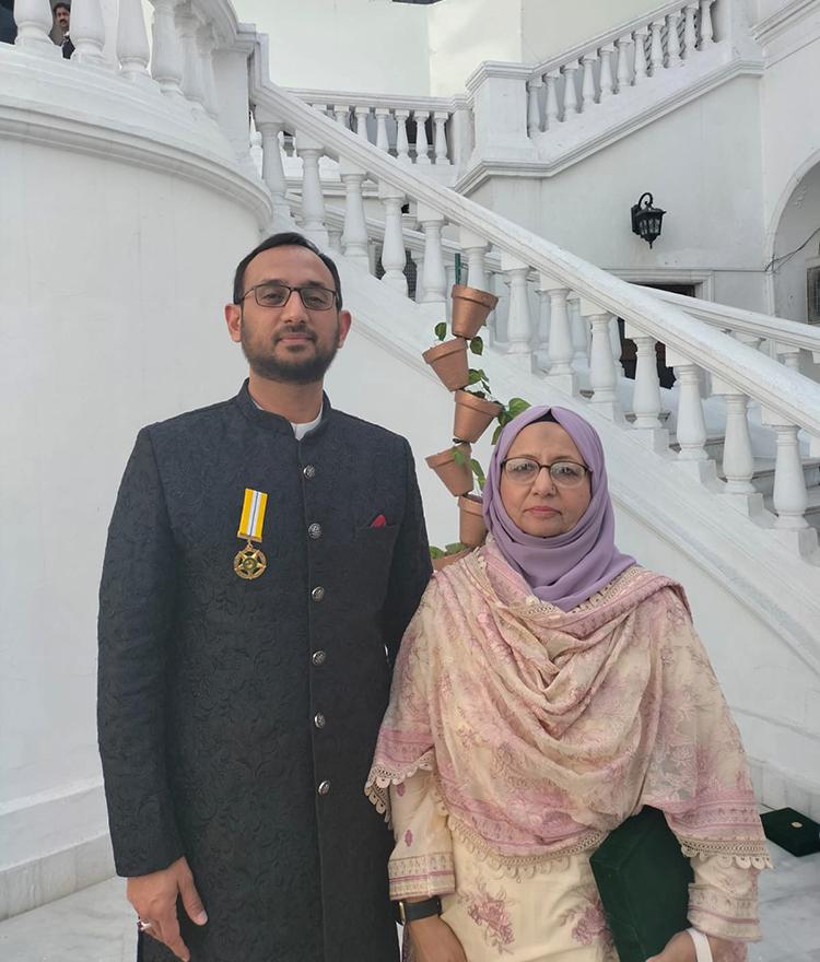 Salman Raza Naqvi with his mother