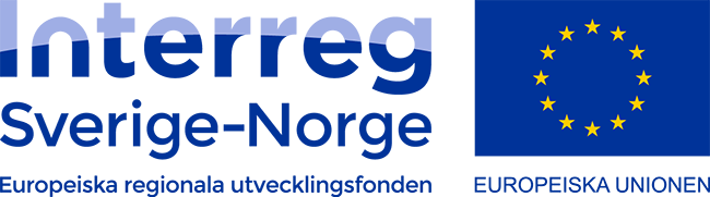 Logotyp för Interreg Sverige-Norge, Europeiska Regionala Utvecklingsfonden