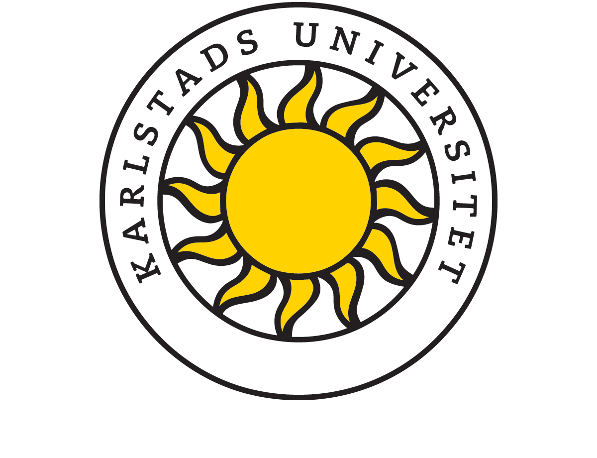 Logotyp för Karlstads universitet en gul sol