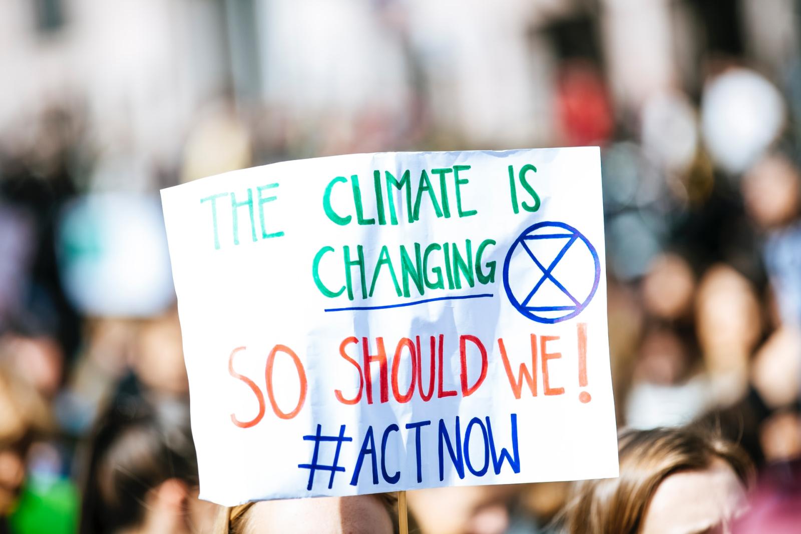 climate protest sign