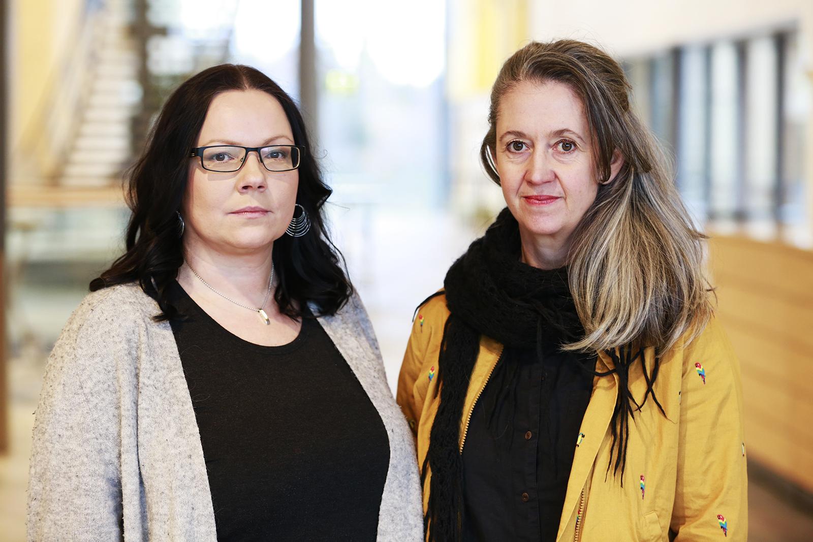 Forskarna Victoria Lönnfjord och Johanna Gustavsson