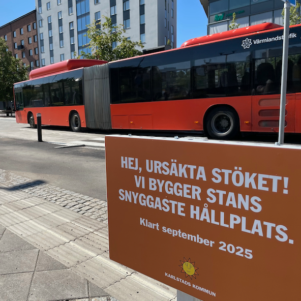 Ombygget av busshållplatsen vid universitetet är nu i princip klar