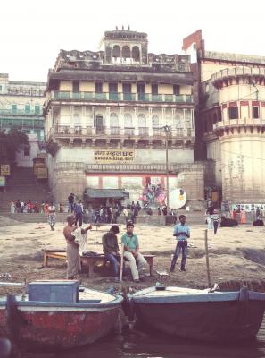 Studiecentret Ganga Mahal (2013) vid Assi Ghat Varanasi Indien.