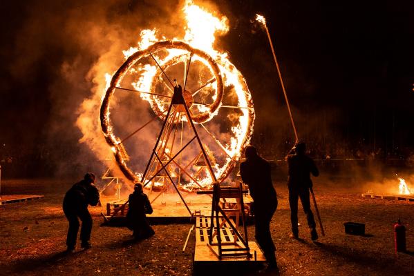 Eldskulptur från projektet Eldkonst