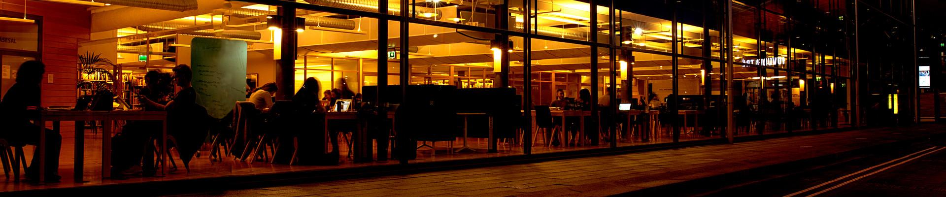 Kvällsbild biblioteket