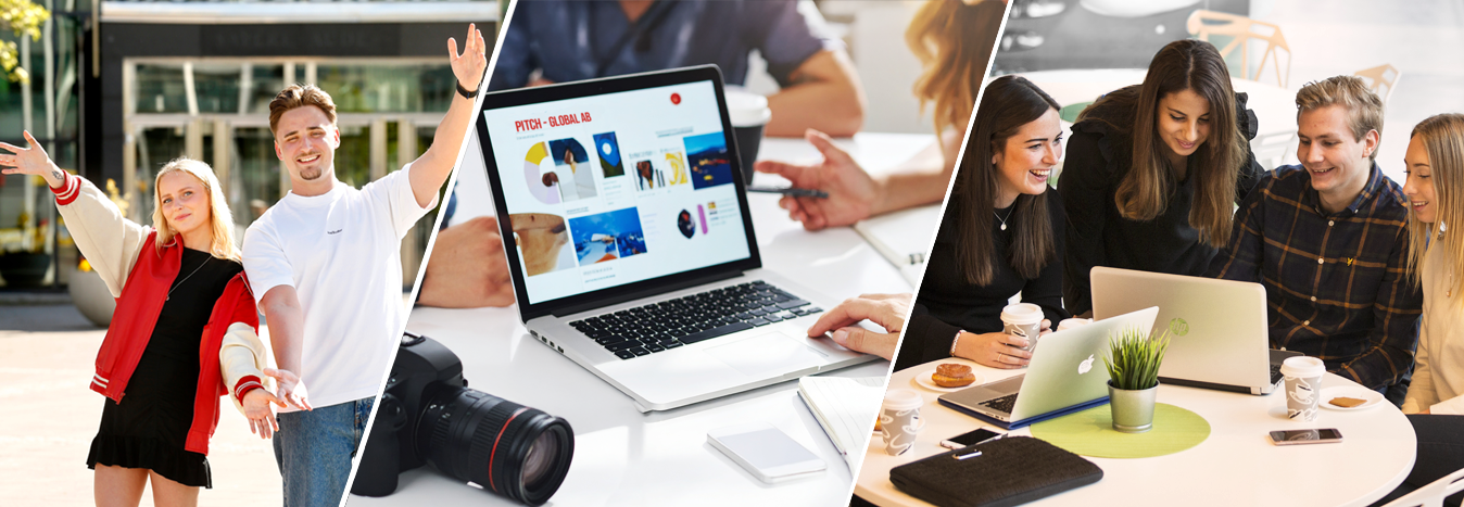 Jumbotronbild med studenter