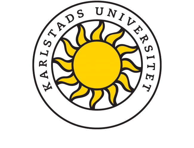 Logotyp för Karlstads universitet en gul sol