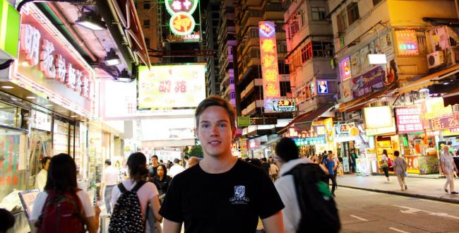 Svensk student i Hong Kong