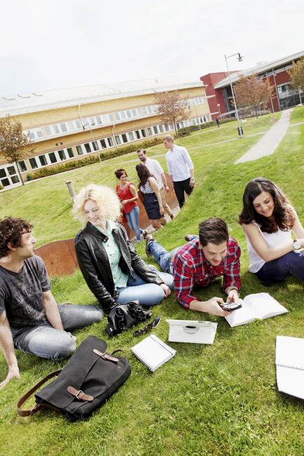 Studenter i gräs