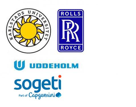 Logotyp: Kau, Uddeholm, Rolls-Royce och Sogeti