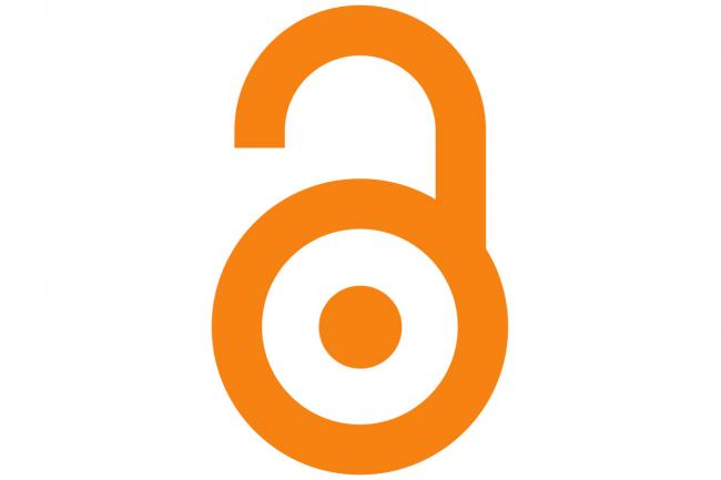 open access logotypen är ett öppet hänglås