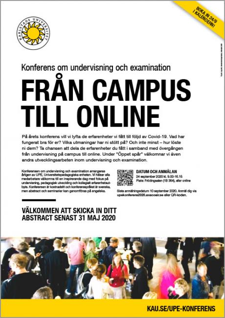 Poster Konferens om undervisning och examination 2020