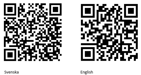 QR kod för anmälan som deltagare i projektet