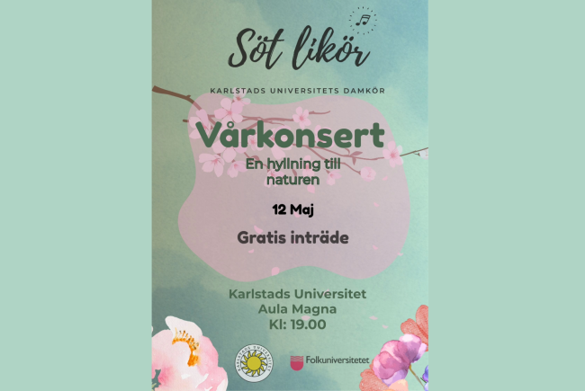 Affisch vårkonsert Söt likör 2025
