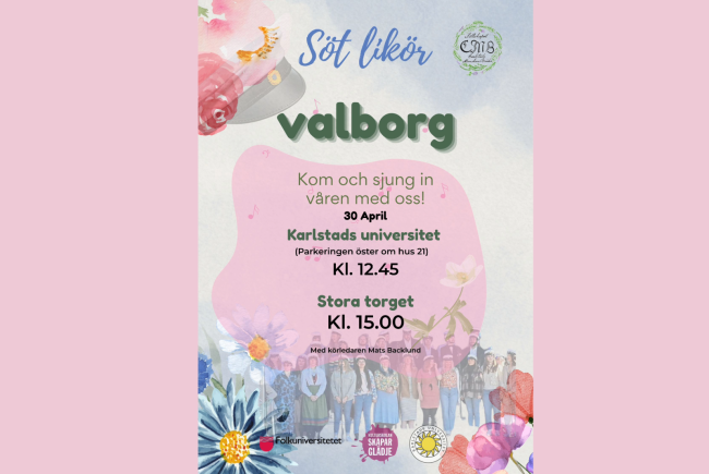 Affisch för valborgssång 2025