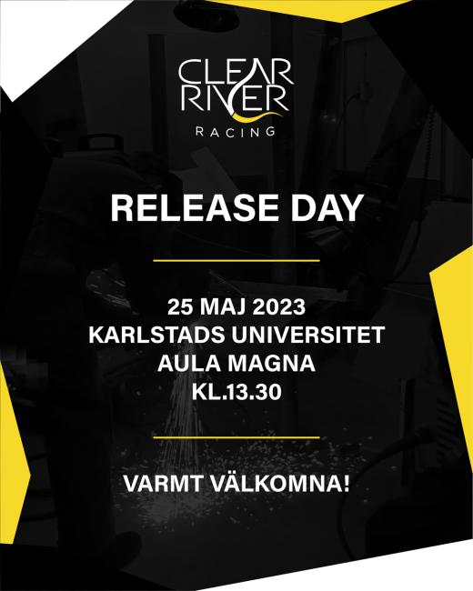 En poster med Relase day skrivet på