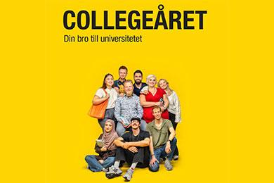 grupp människor på gul bakgrund
