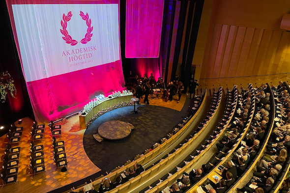 Aula Magna strax före ceremonins start