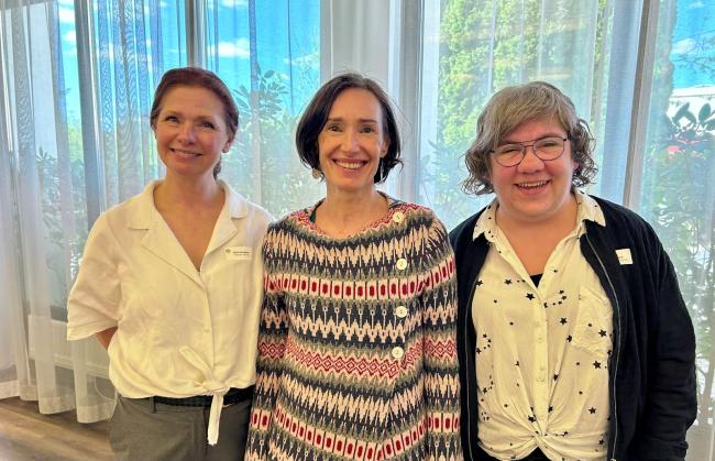 Anna Skoglund verksamhetsledare för Riksteatern i Värmland Åsa Karlin som arbetar med Jäders Teater och Martina Magnusson administratör för FoU Välfärd Värmland.