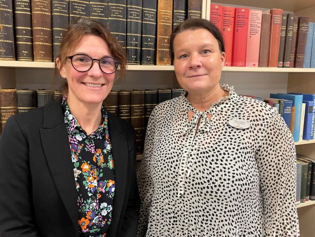 Anna Collings och Maria Hedelin grundskollärare i Karlstads kommun deltar i forskningsprojektet.