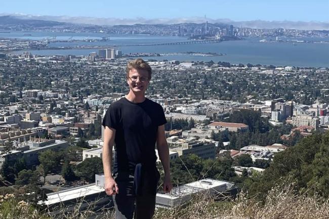 Man outside in Berkeley Hills