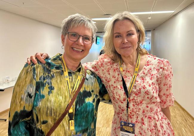 Kristina Eriksson ledningssekreterare och Anne-Christine Larsson Ljung universitetsdirektör båda Karlstads universitet.