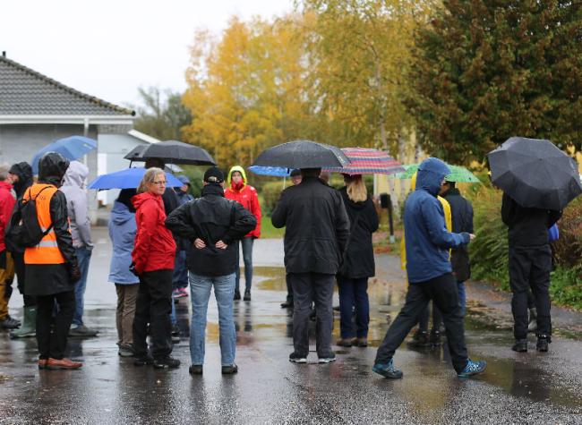 En klimatvandring i regn