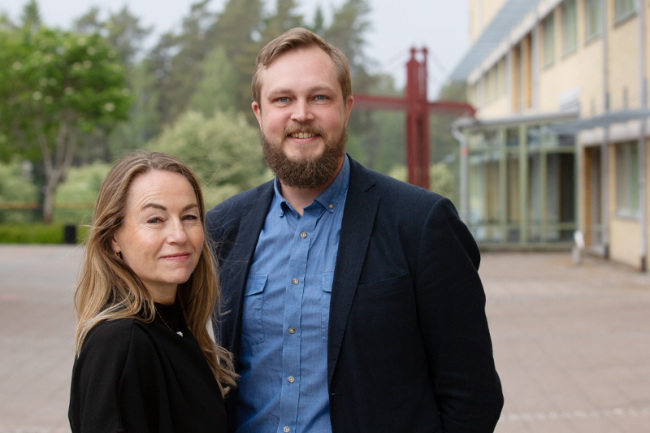 Lotta Braunerhielm och Fredrik Hoppstadius