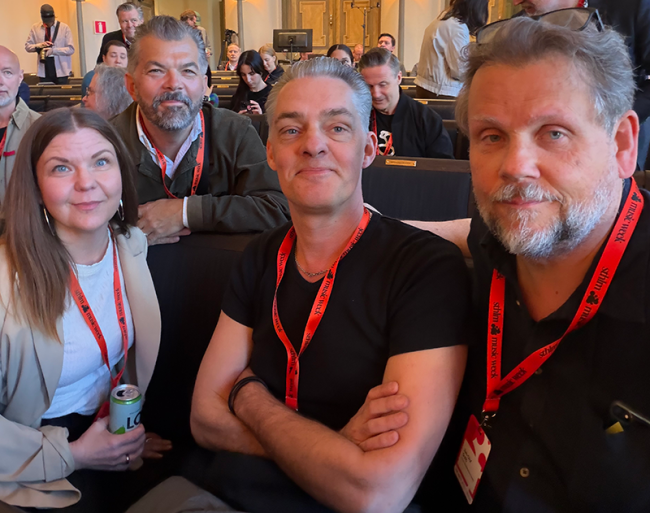 Från vänster  Jenny Karlsson  Martin Roos  Thomas Florén och Jan-Olof Gullö - alla i styrelsen för Mirac.
