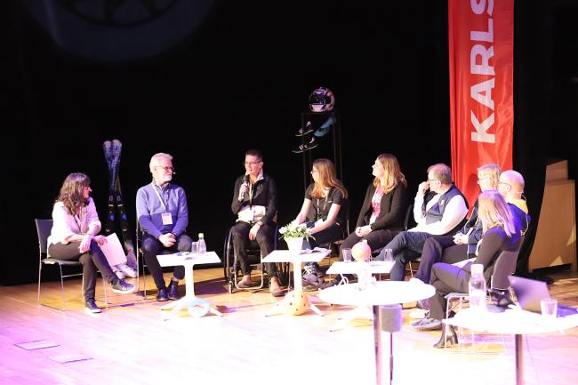 Paneldiskussion under konferensen Idrott och mångfald.