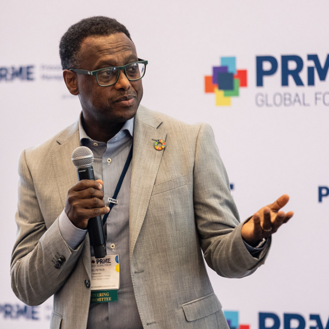 Samuel Petros Sebhatu, Karlstad Business School, attended the Principles for Responsible Management Education (PRME) Global forum in New York,