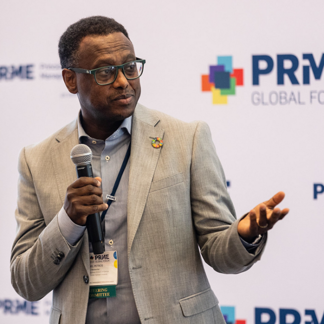 Samuel Petros Sebhatu Karlstad Business School attended the Principles for Responsible Management Education (PRME) Global forum in New York