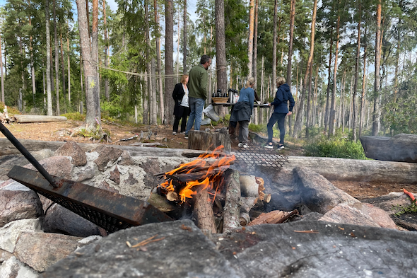 Grillplats utmed skogsslingan