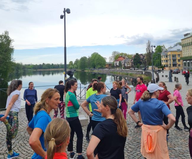 Det var många som lockades av aktiviteten "Spring med Sigrid" som gav möjlighet att se Karlstad från löparskorna.