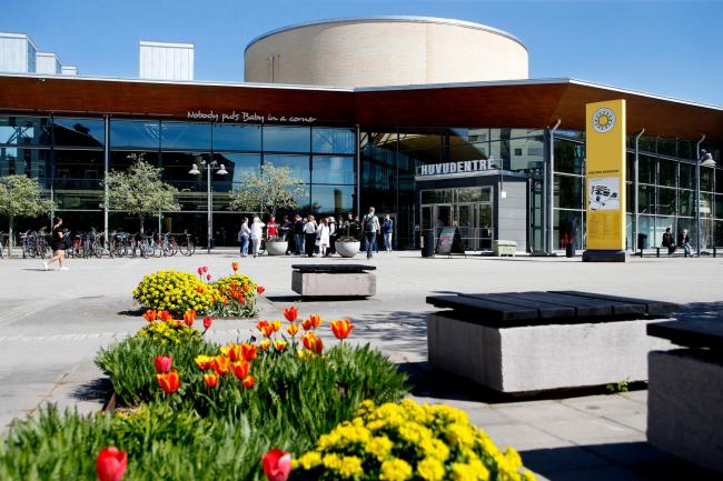 Huvudentrén sommartid / Main entrance in summer