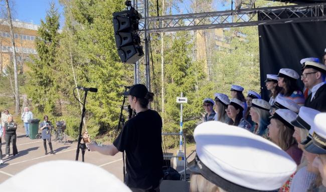 Daniel Vamos och studentkörerna valborg 2024