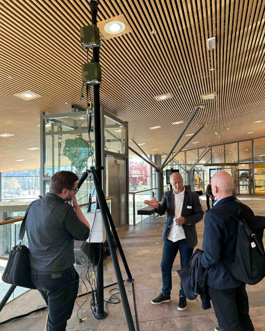 förevisning av portabel telemast