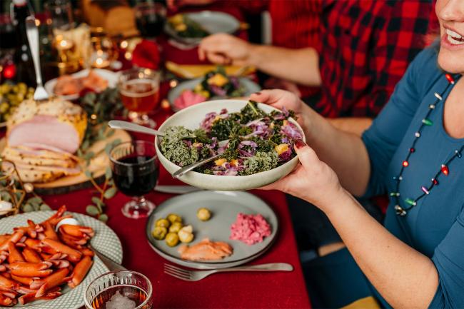 Uppdukat julbord
