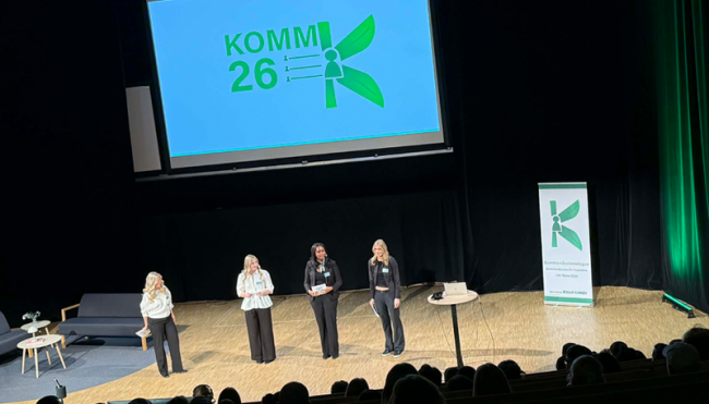 Projektgruppen på scen