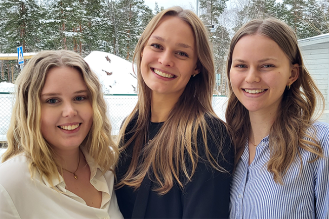 Ellen Andersson Tina Forssén och Elin Johansson