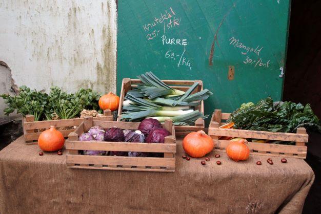 Grönsaker på bord